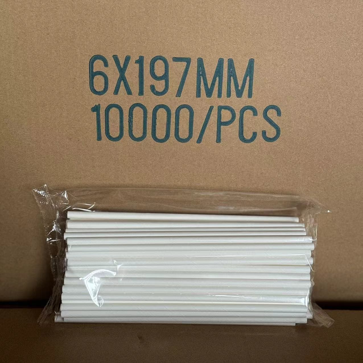 Paper Straws 6mm Diameter Eco-Friendly Biodegradable Disposable Straws for Coffee Milk Tea