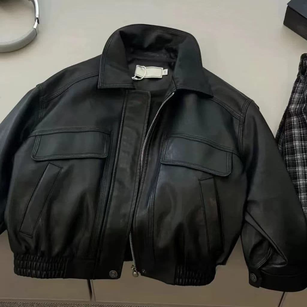 Boys' Leather Jacket 2026 Fall New Arrival, Campus Fashion Trendy Loose Jacket for Spring and Autumn, Children's Outerwear