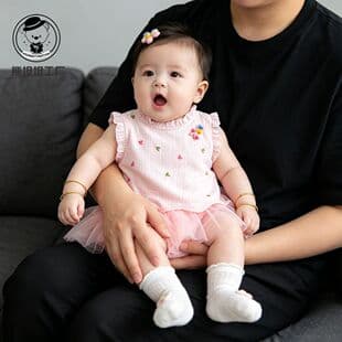 Baby Clothes Summer Girls One-Piece Stylish Baby Summer Outfit Full Moon 100 Days Princess Bodysuit Dress Summer Dress