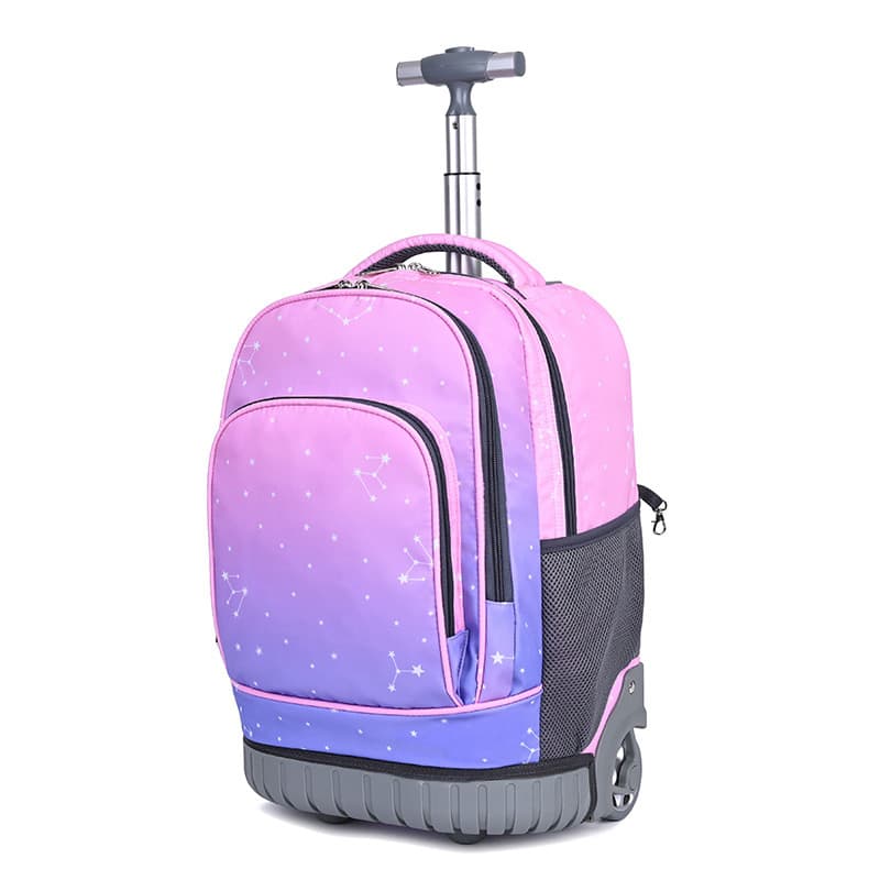 New Student 2-in-1 Trolley Backpack for Primary School Grades 3-6, Large Capacity Water-Resistant School Bag Travel Bag