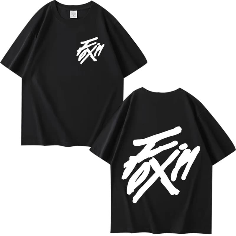 Kpop Ateez _Flx On_ Merch Zipper T-Shirt for Men and Women_ Cotton Heavy-Duty T-Shirt