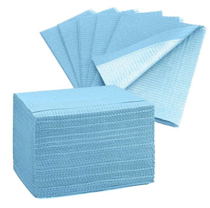 Manufacturer produces disposable dental pads, dental scarves, dental bibs, multi-color 33*45cm dental bib
