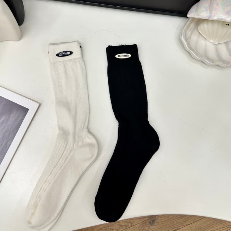 Spring and Summer Thin Socks for Women Mesh Breathable Korean Style Patchwork Mid-Calf Socks ins Label Miu Style Long Socks Stacking Socks