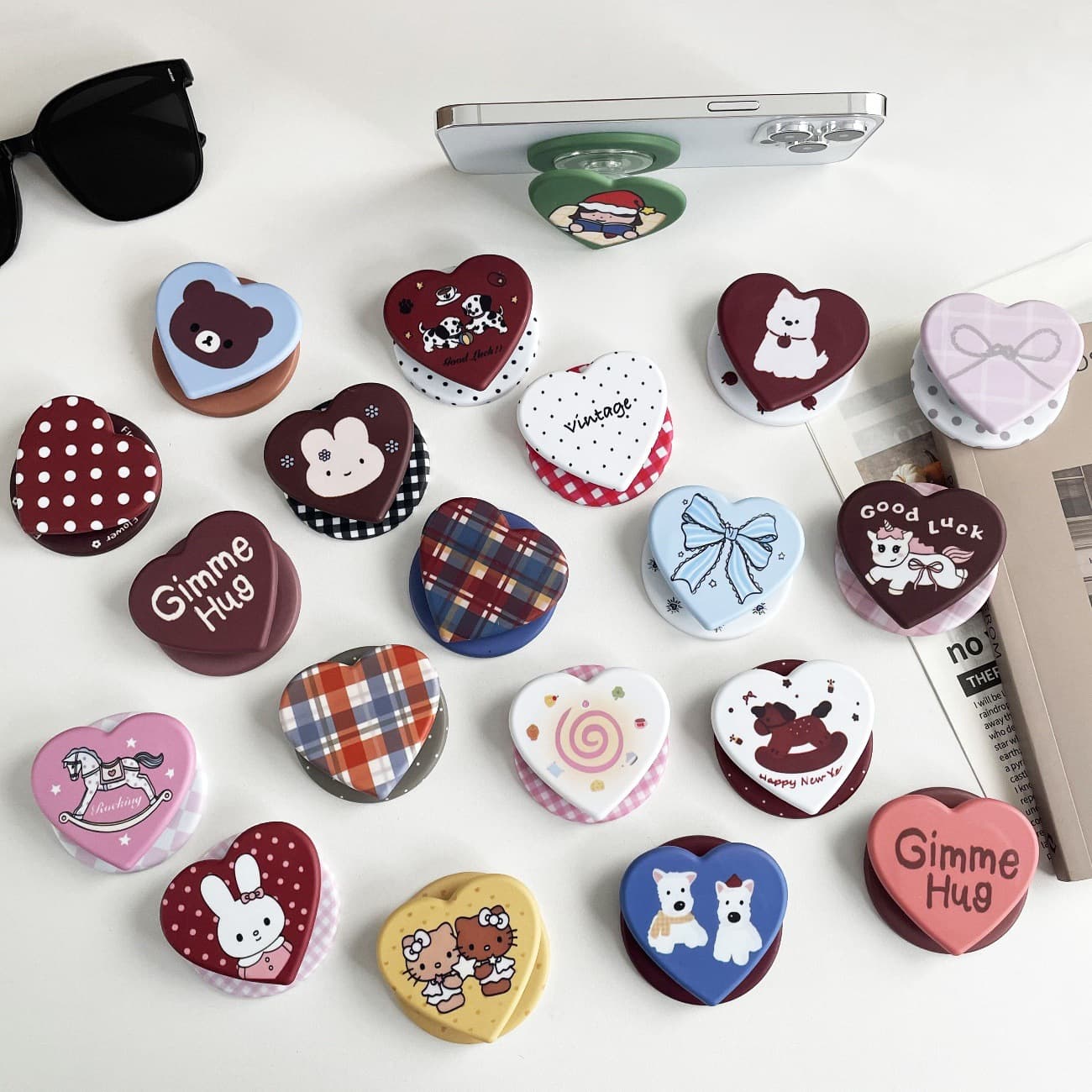 Film Love Horse Dog Rabbit Compatible Magsafe Magnetic Phone Stand Retractable Foldable Strong Suction Cup