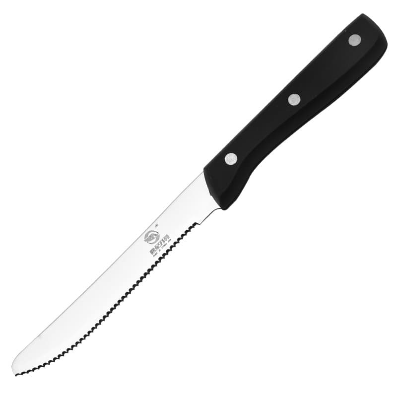 Household and Commercial Stainless Steel Serrated Steak Knife, Sharp for Kitchen, Fruit, and Outdoor Use