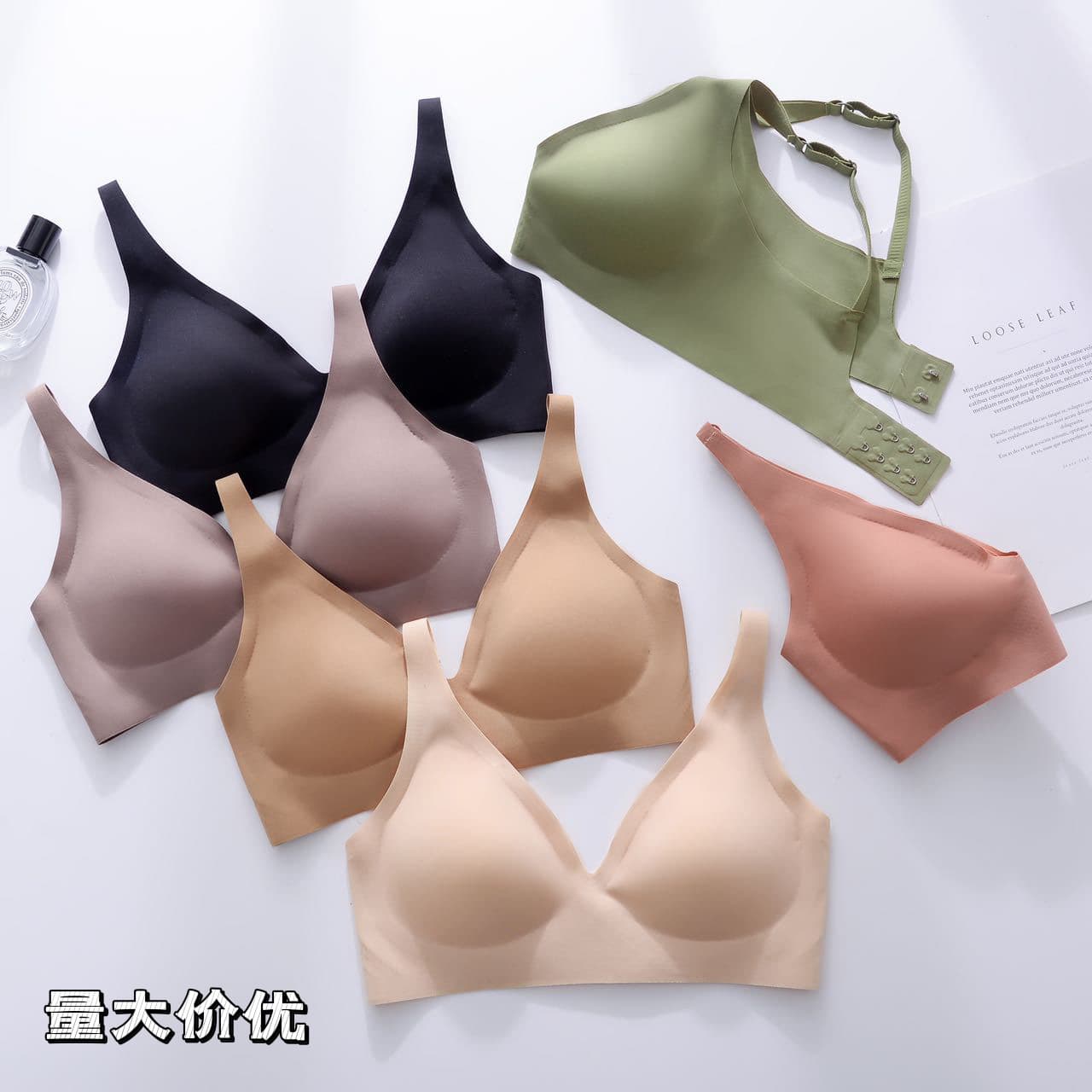 Jelly Strip Seamless Women's Underwear Small Bust Push-Up Wire-Free Sports Yoga Back Beauty Comfortable Bra Summer Thin Style