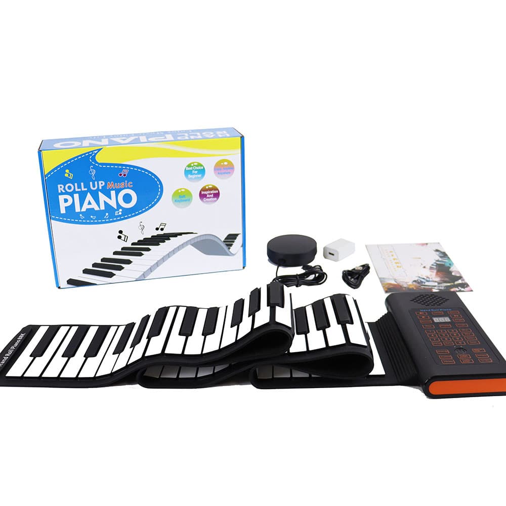 Custom Factory Bluetooth 88-Key Roll-Up Piano Practice Electronic Keyboard Portable Soft Keyboard Rechargeable Folding Piano