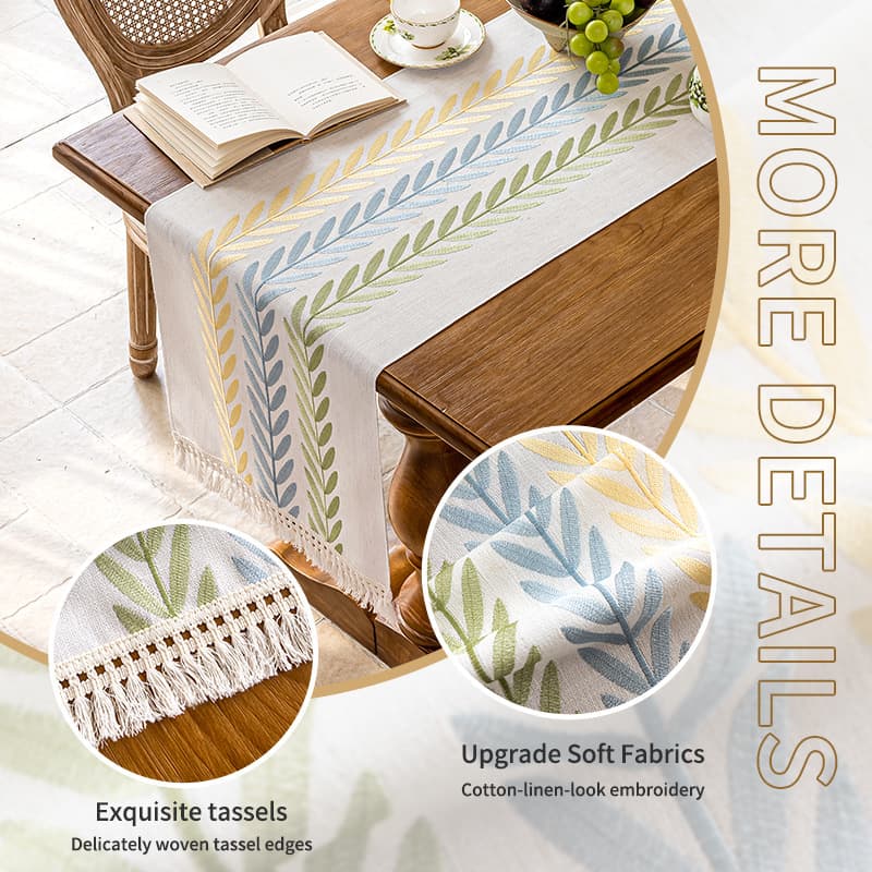 2025 New Table Cloth Strip Cloth Imitation Cotton Linen Coffee Table TV Cabinet Cover Decoration Home Dining Table Table Flag Wholesale