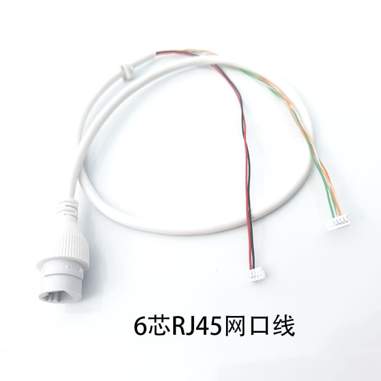 Direct Sales RJ45+DC Waterproof Network Cable White Surveillance Power Tail Wire Security Line Customizable Gigabit