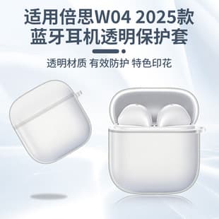 For Baseus W04 2025 Bluetooth Earbuds Case Transparent Shell Color Print Cartoon Design Soft Cover Custom Image Available