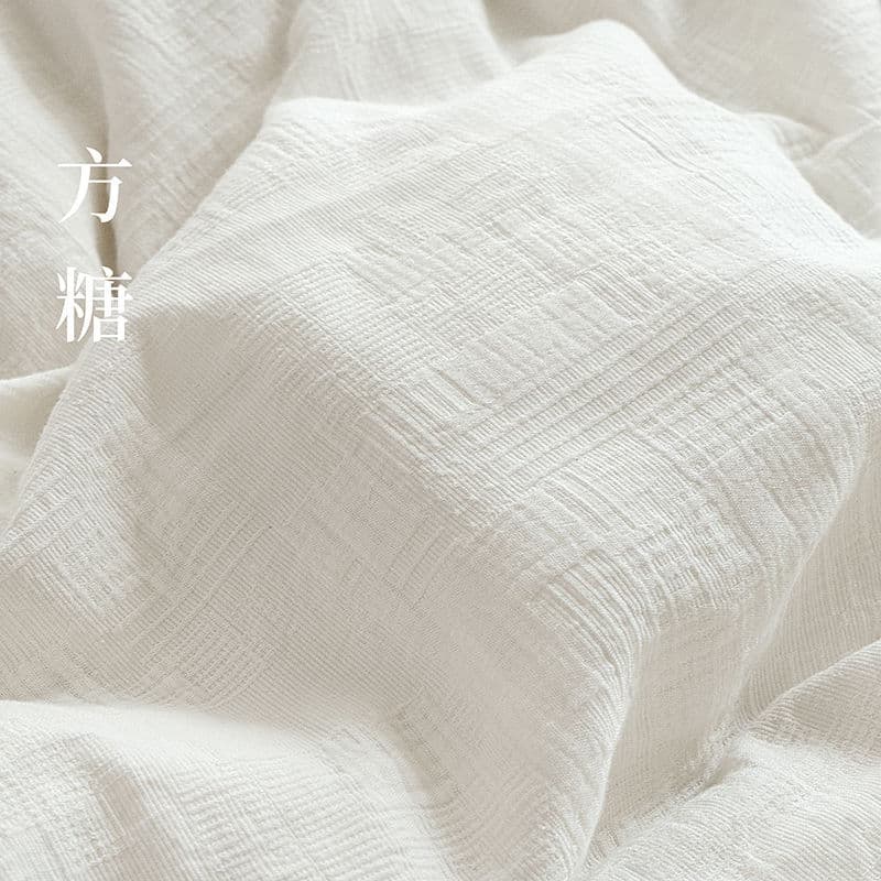 Category A All-Cotton Unbleached Japanese Pure Cotton 4-Piece Set, White Duvet Cover Sheet, Homestay Bedding 3-Piece Set