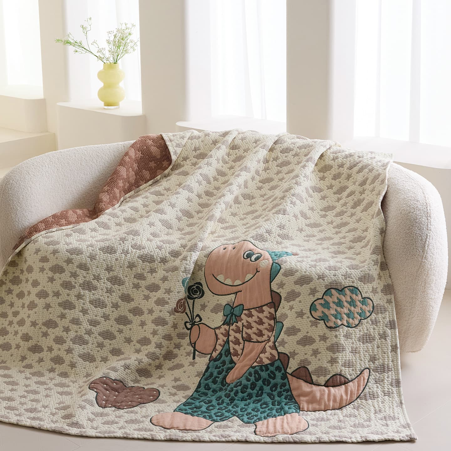 2025 New Wrinkled Gauze All-cotton Multi-functional Summer Quilt Blanket, Office Nap Throw, Home Use Blanket