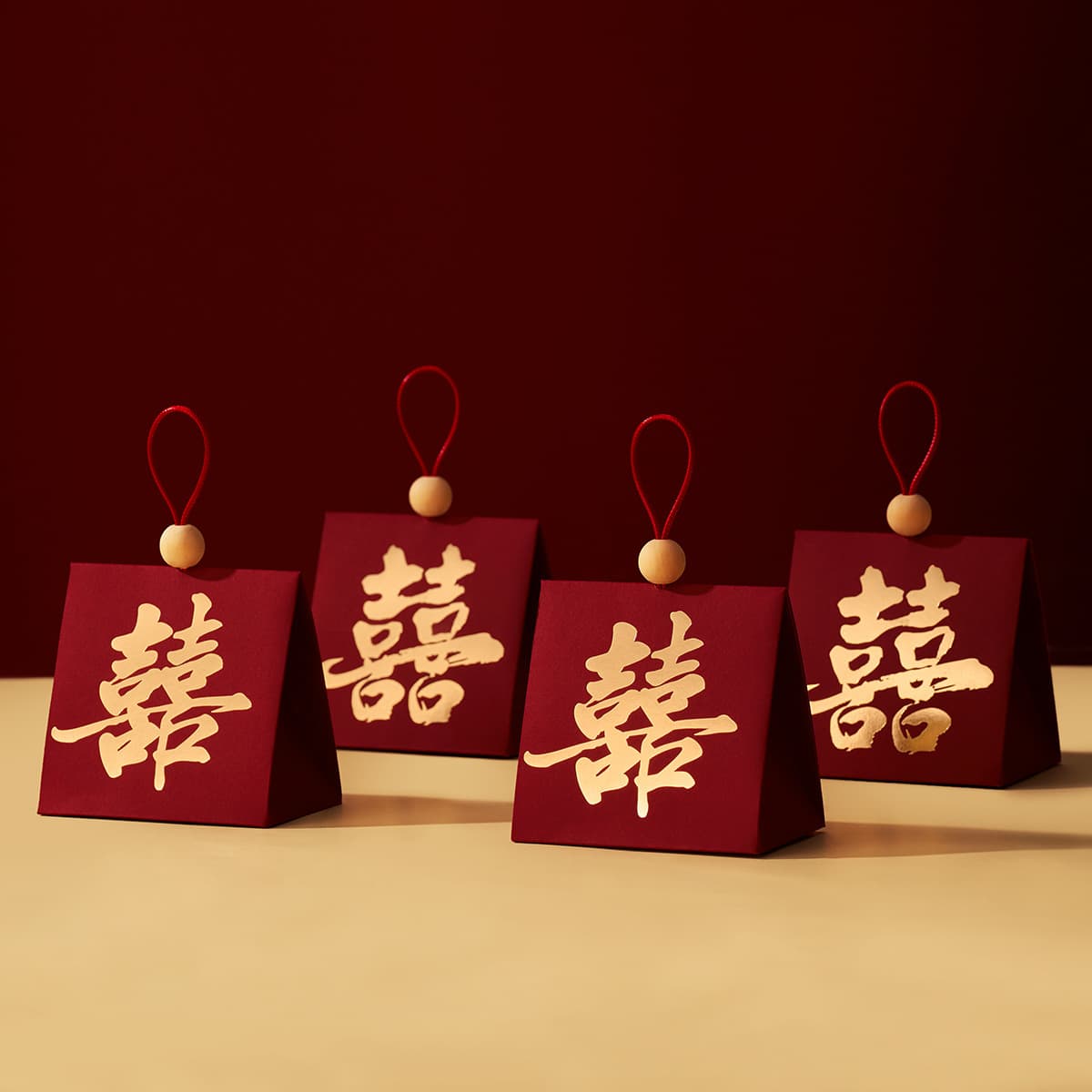 New Wedding Candy Box Empty Gift Box Chinese Style Bridal Shower Favor Box Wedding Candy Bag Packaging Box for Engagement