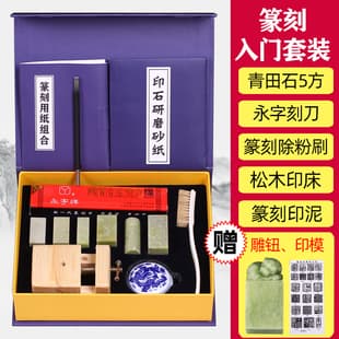 Yongzi Seal Carving Tool Set, DIY Jade Stone Carving Kit for Beginners and Students, Complete Entry-Level Seal Engraving Set