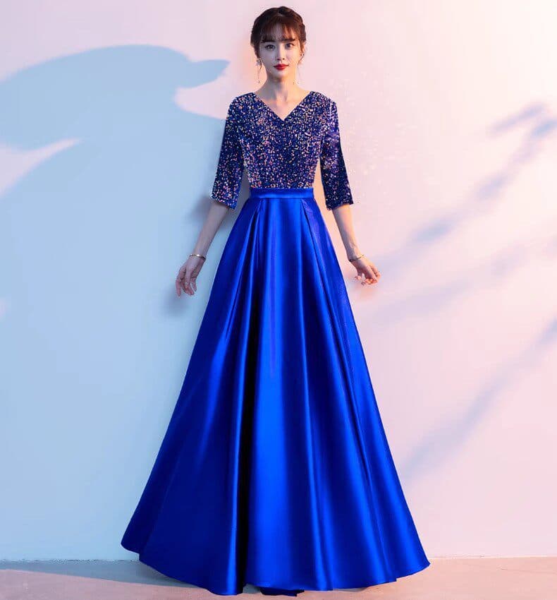 Women's Long Choir Performance Dress 2024 New Style Student Red Song Performance Outfit Adult Chorus Conductor Gown