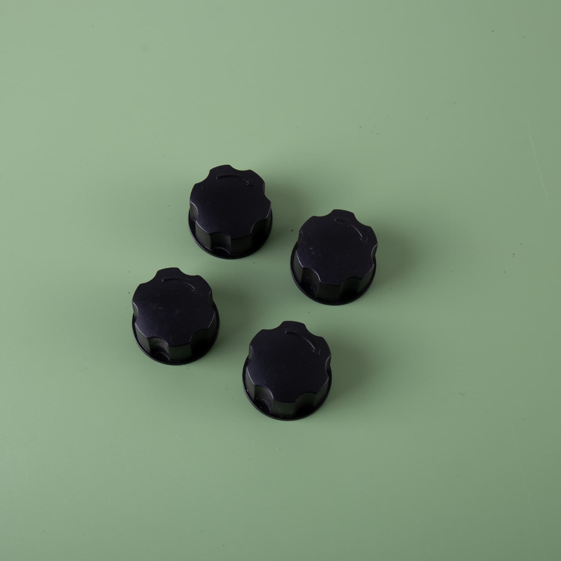 Black plastic knob cap rotary switch potentiometer adjustment knob suitable for various instrument and meter switches