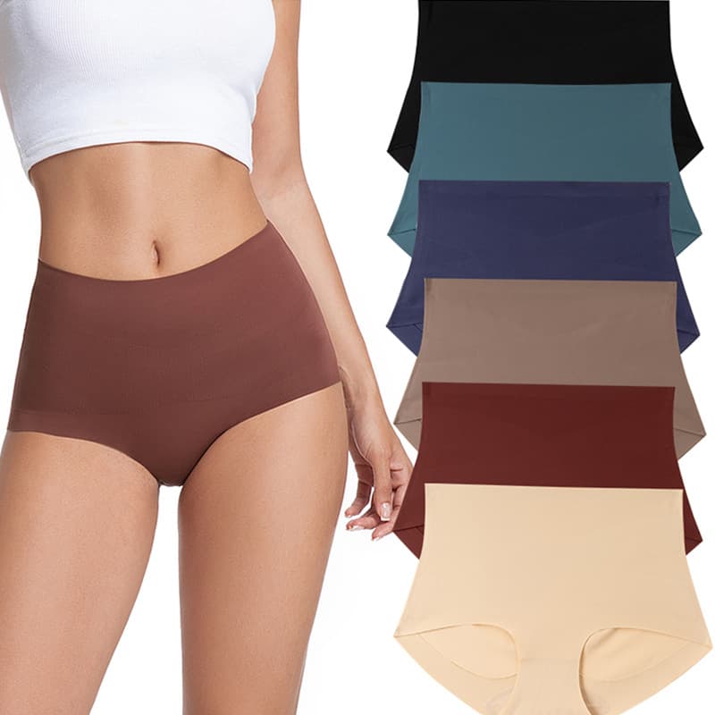 Women's Seamless High-Waist Shapewear Panties X-Shape Body Shaper Lifting Buttocks Triangle Panties Amazon TK