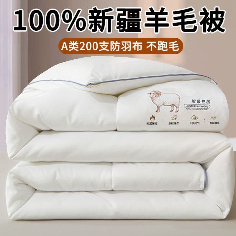 Class A Xinjiang Wool Quilt Filling Pure Wool Extra Warmth Student Dormitory Autumn/Winter Thick Quilt Factory