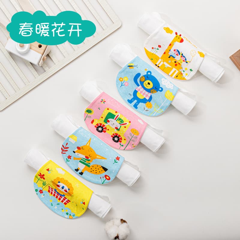 Sunshine Chrysanthemum Cross-border Infant Beige Gauze Cotton Children's Sweat Towel Four/Six Layers Small/Medium/Large Size Baby Sweat Barrier Back Pad