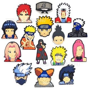 Amazon Anime Manga Shoe Buckle Set, Naruto Sharingan Crocs Shoe Charms Accessories, PVC Soft Gel Buckles