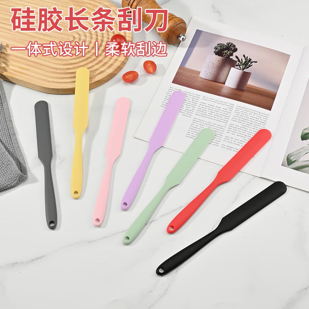 Cross-border Integrated Silicone Spatula Kitchen Baking Spatula Jam Spatula Cake Cream Stir Spatula in stock