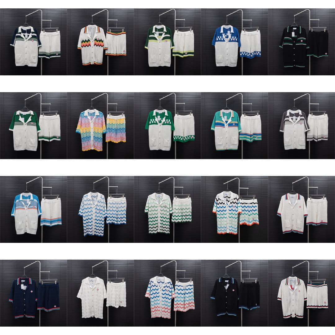 Cross-border CASA Blanca pearl woven button sweater Hawaiian Casablanca sweater collection for men and women