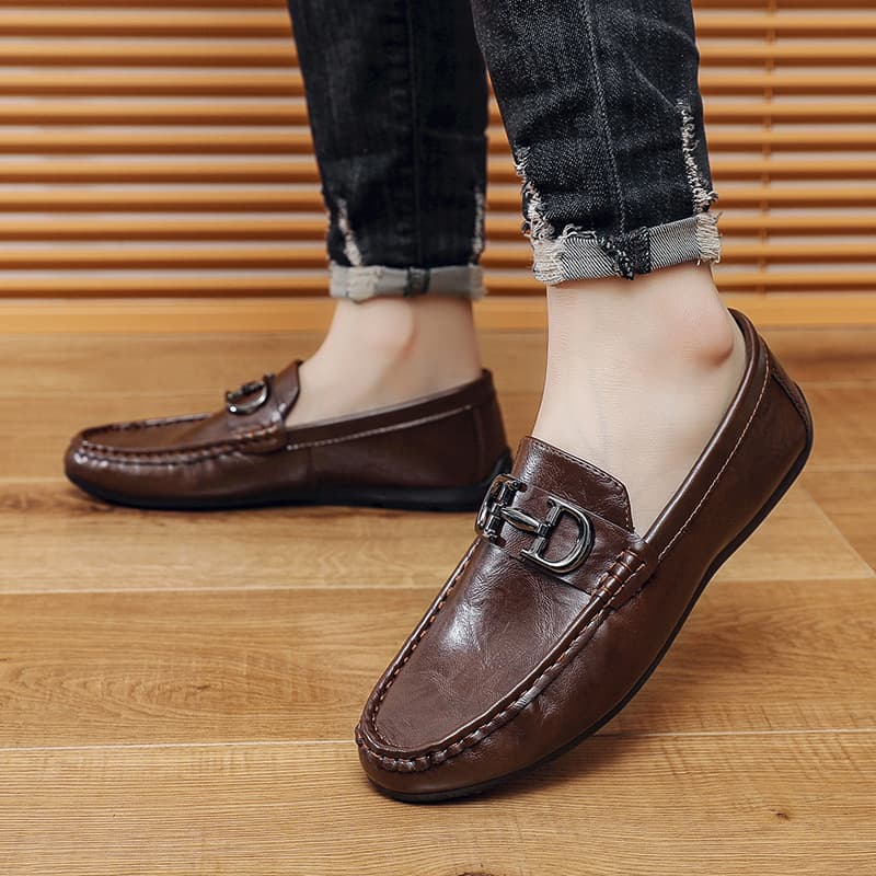 Men's High-End Business Casual Loafers, New Style, Slip-On Comfort Shoes for Cross-Border Live Streaming