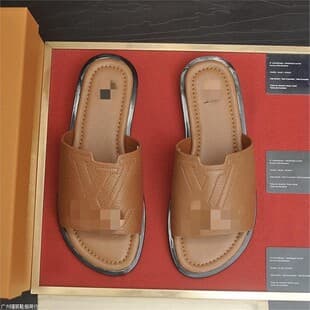 Cross-border Large Size Genuine Leather Soft Sole Men's Slippers High-end Luxury Casual Flip-flops Vietnam Rubber Slide Sandals