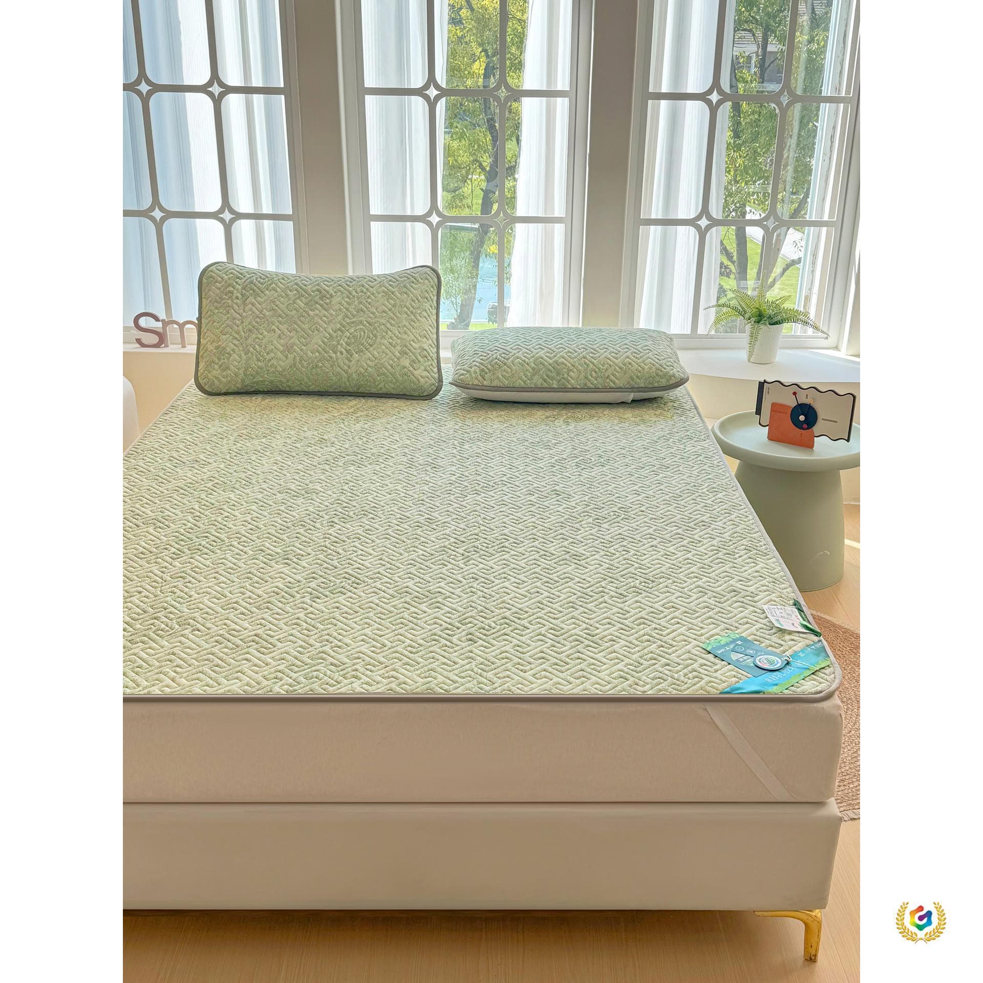 Thai Latex Cooling Mat Three-Piece Set Class A Machine Washable Summer Air Conditioning Mat Ice Silk Mat 1.8 Bed Tencel Soft