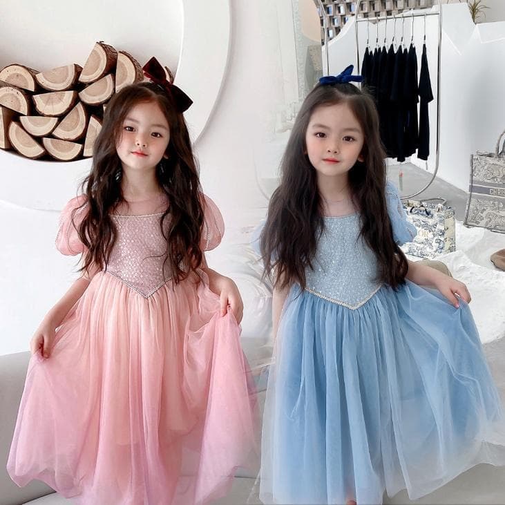 Autumn Long-Sleeve Princess Dress 2021 New Style Kids Korean Fashion Trendy Dress for Little Girls