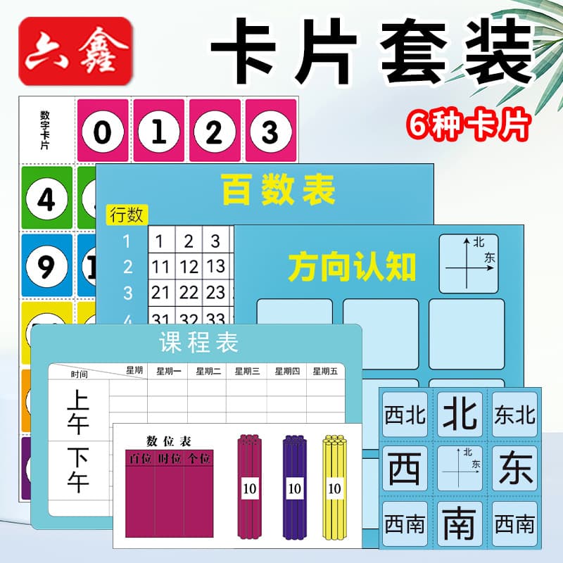 Digital card hundred table southeast and northwest directions cognitive curriculum digital table primary school students learning card teaching aids