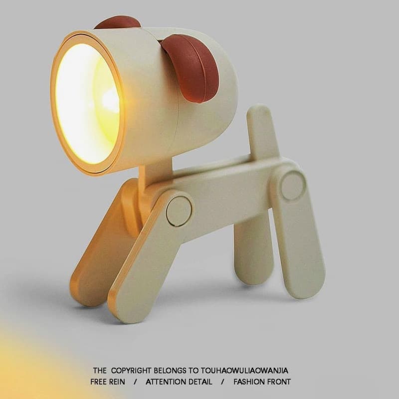 Adorable Pet Mini Desk Lamp, Ins-style Desktop Creative Decor, Student Dormitory Bedroom Bedside Sleep-Friendly Puppy Night Light