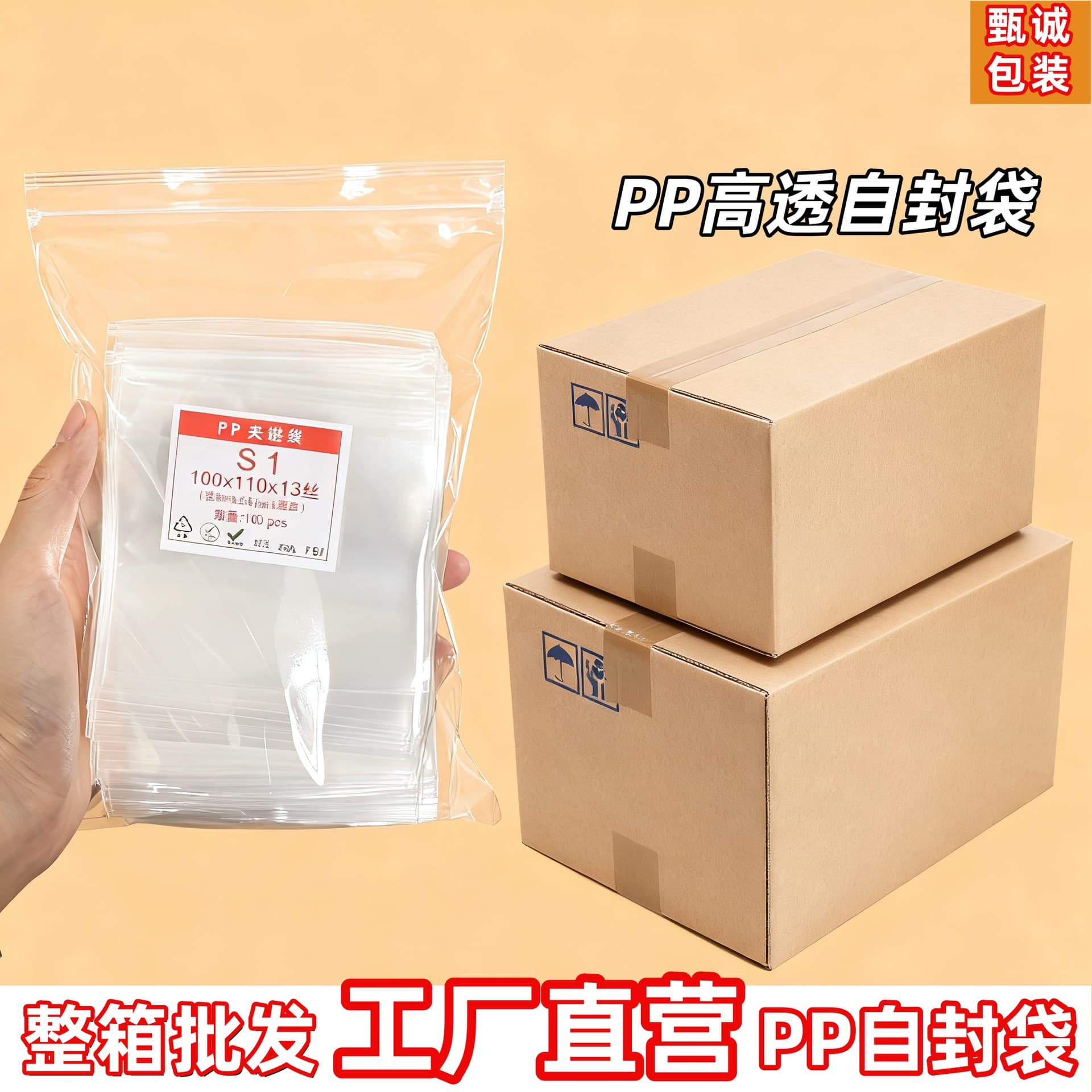 pp ziplock bag flower tea packaging bag nut bag sealed bag high transparent live broadcast jewelry bag sample food packaging bag