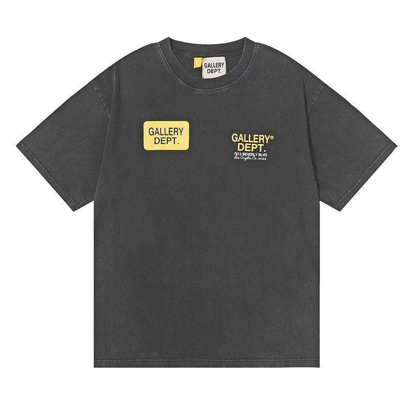 Gallery Dept Los Angeles Limited Edition American Retro Washed and Distressed High Street Short-Sleeve T-Shirt for Plus-Size Individuals
