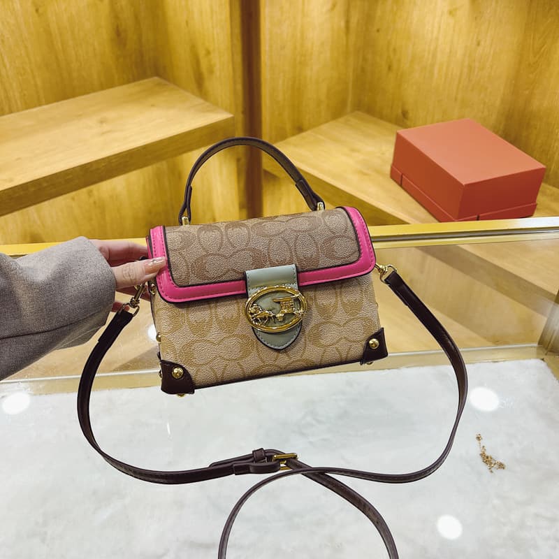 Cross-border small square bag for women 2026 new fashion rose red handheld small bag high-end foreign style single shoulder crossbody small bag trendy