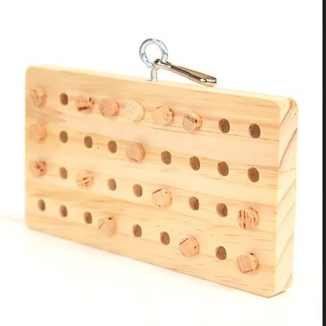 Parrot Toy for Budgies and Cockatiels, Fun Wooden Chewing Toy, Solid Wood Bird Toy for Beak Grinding