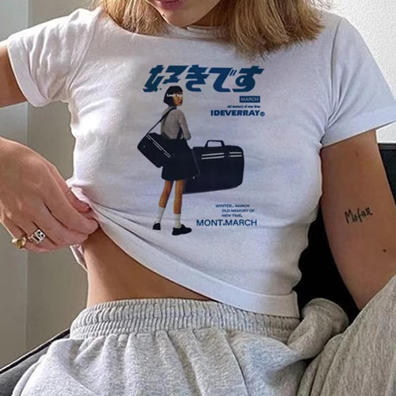 New Foreign Trade Round Neck Pullover Short Sleeve Women's T-Shirt Top Summer Fresh European and American Style Short Sleeve Top