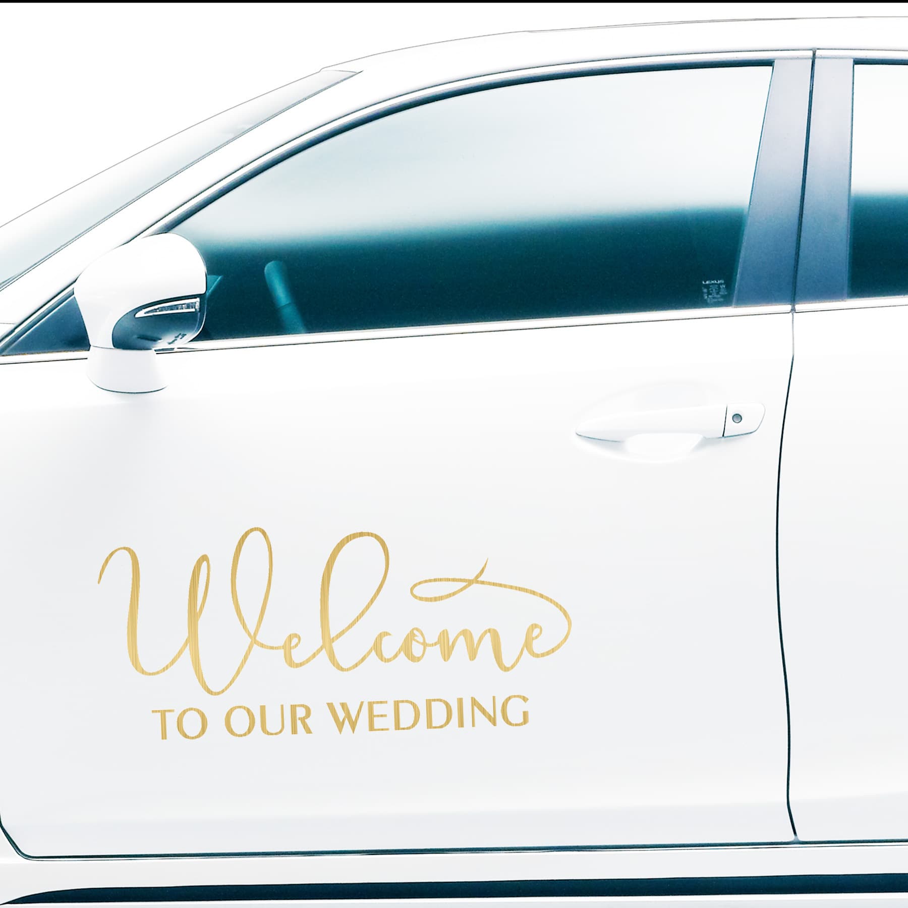 Just Married Wedding Celebration Car Glass Sticker Removable Home Background Decorative Wall Sticker JD105