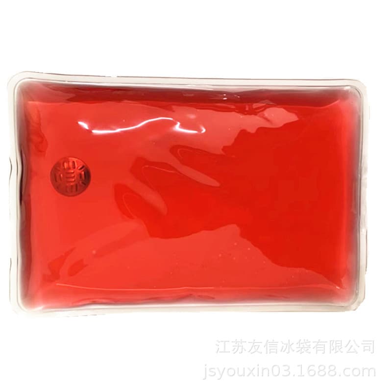 Factory wholesale PVC liquid heating bags with metal discs, rectangular hand warmers (snap-to-activate)