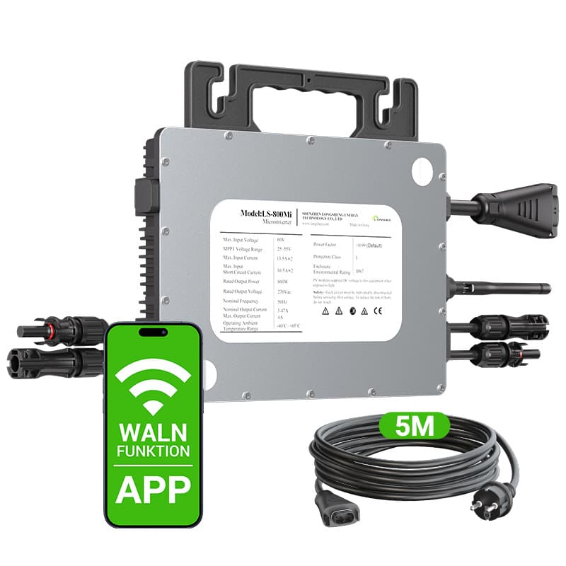 0.8kw grid-connected solar microinverter IP67 waterproof with line 60V simple installation microinverter 800W