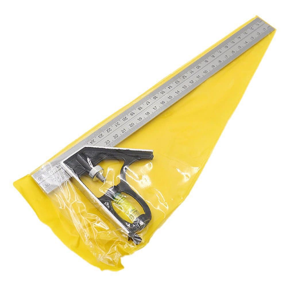 Horizontal Adjustable Angle Ruler Stainless Steel Multi-Position Combination Angle Gauge Civil Engineering Measuring Tool 300MM Adjustable Straightedge