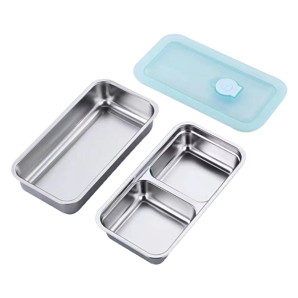 304 Stainless Steel Lunch Box Bento Box for Office Workers, Snack Box, Refrigerator Sealed Storage Container, Divided Meal Prep Container