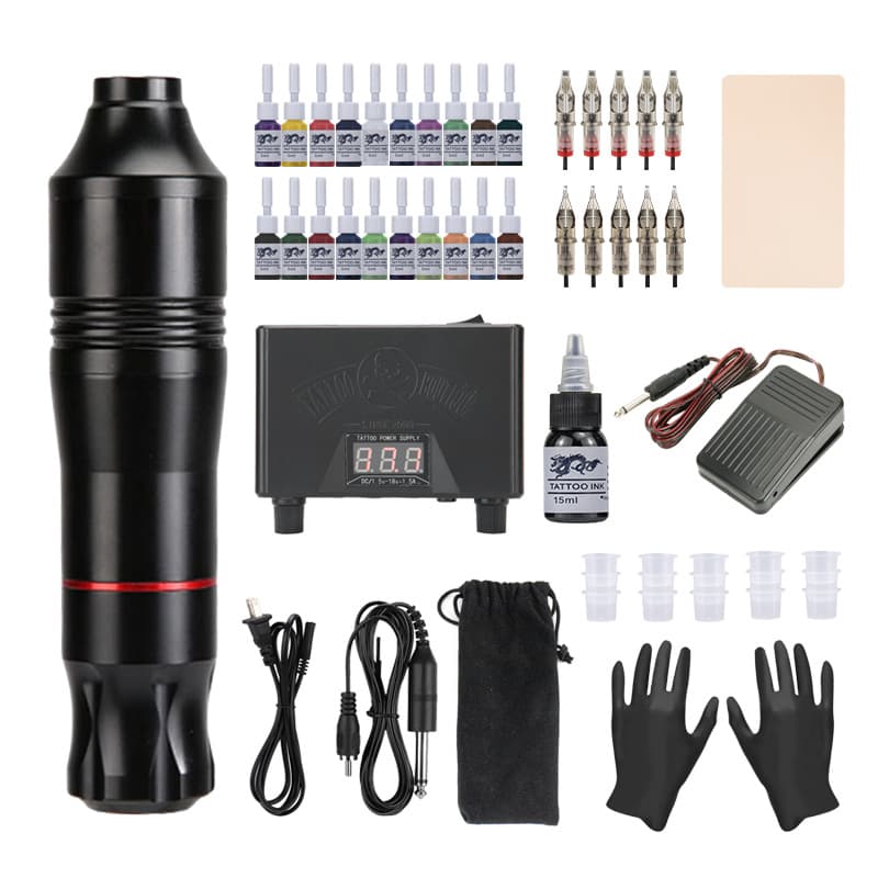 Lanrui 20-Color Motor Pen Set Tattoo Integrated Machine Lishen Motor Tattoo Pen Beginner Tattoo Machine Wholesale
