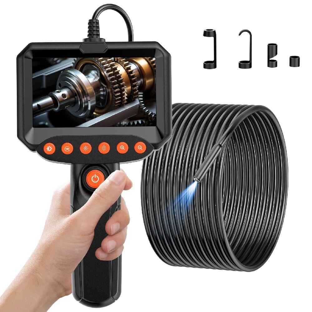 4.3-inch HD Screen Handheld Industrial Endoscope 8mm Lens Car Visual Detector Duct Inspection Mirror