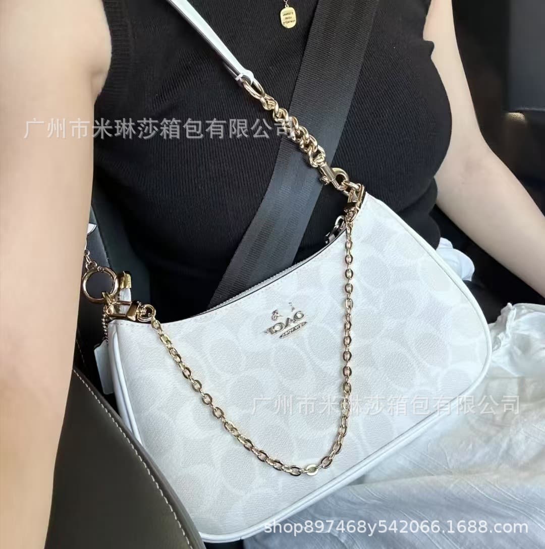 High version of Kou C's Teri25 genuine leather women's armpit bag, fashionable and versatile presbyopia mahjong bag crossbody shoulder bag