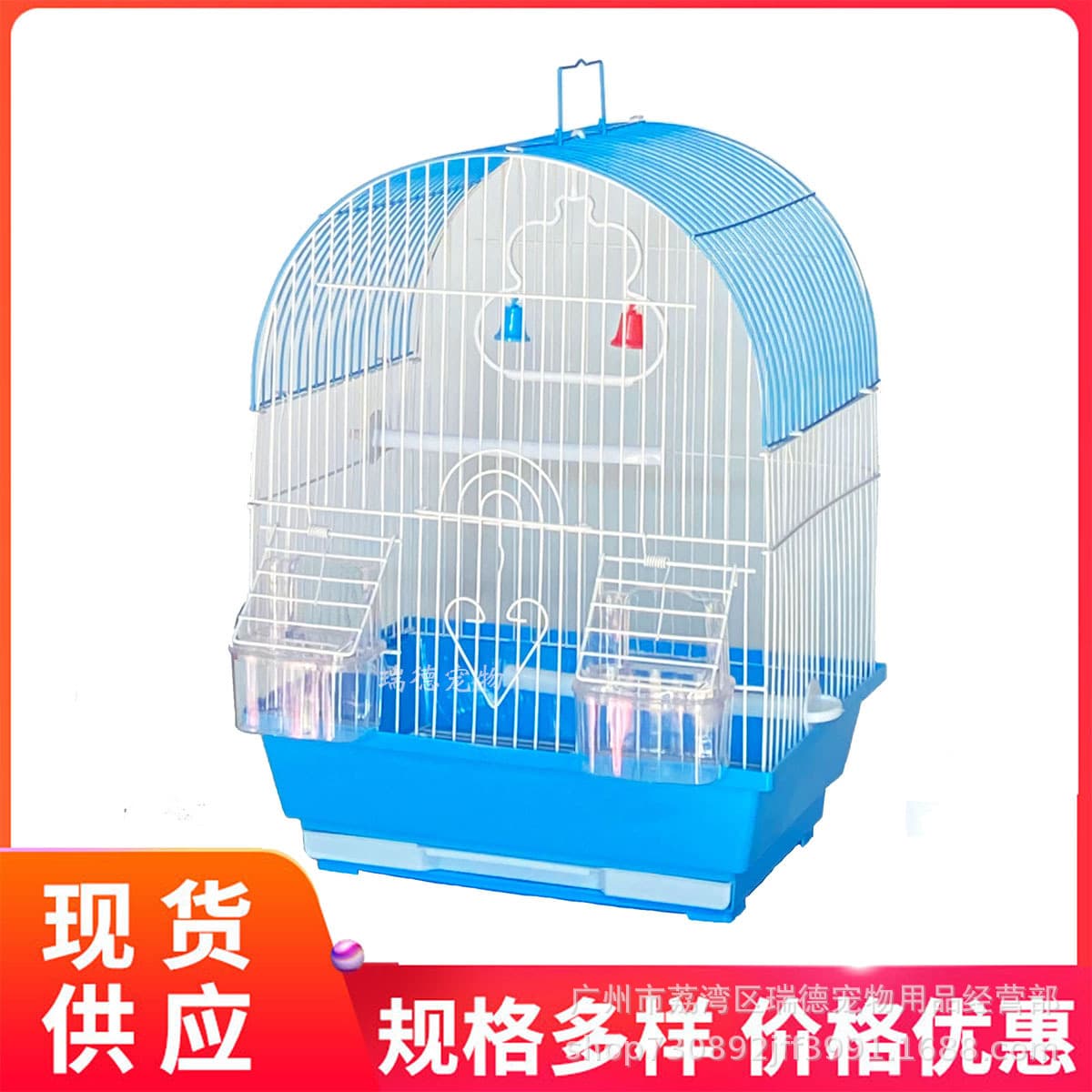 Pet Supplies Wholesale Small and Medium Wire Bird Cage for Parrots, Finches, and Zebra Finches Simple Medium Bird Cage