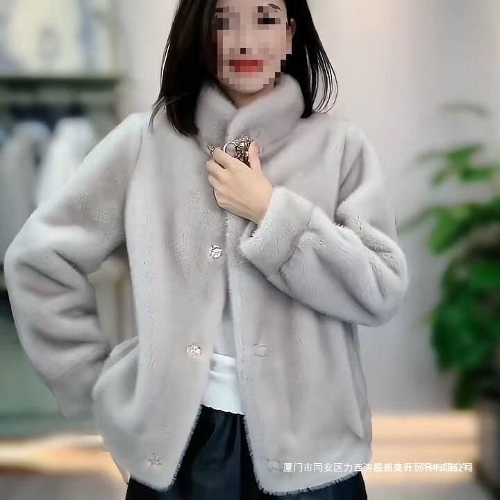 2024 Fur Whole Mink New Imported Mink Velvet Coat Autumn/Winter Short Fur Mink Coat Style