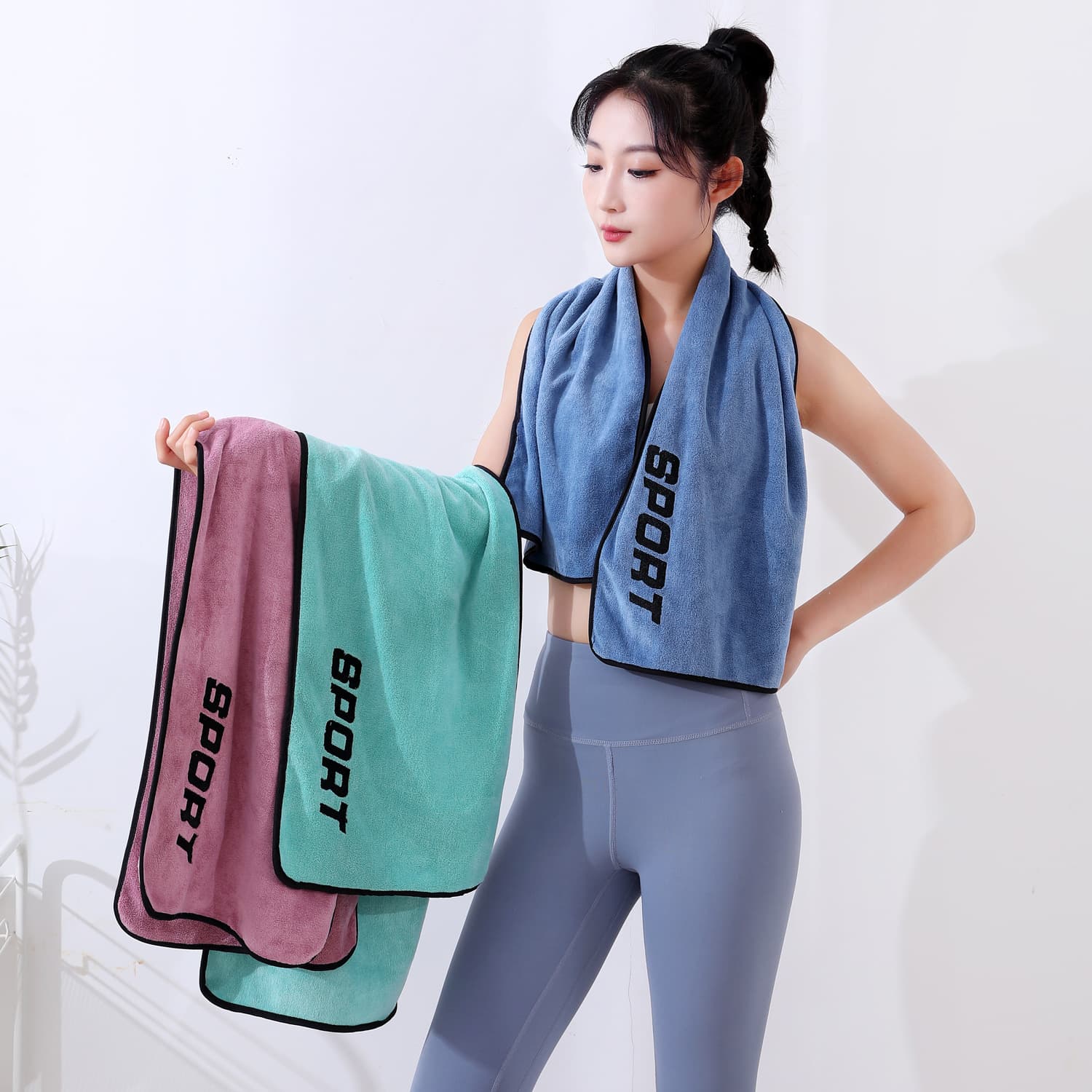 Sports towel microfiber 30*110 gym sports sweat-absorbent yoga quick-drying custom logo manufacturer wholesale