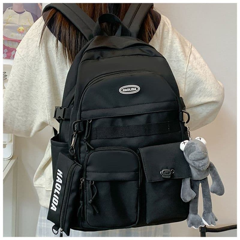 New School Backpack for Women High School College Students Durable Large Capacity Versatile Campus Laptop Backpack Simple Style