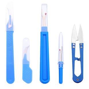 Colorful Plastic Handle Sharp Seam Ripper, Hand Sewing Cross Stitch Tool, Buttonhole Cutter, Set